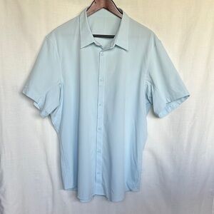 Lululemon Men’s Airing Easy Camp Commission Ripstop Light Blue Button Up Shirt